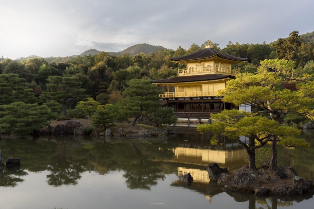 Kinkaku-ji at golden hour — Kyoto, Japan