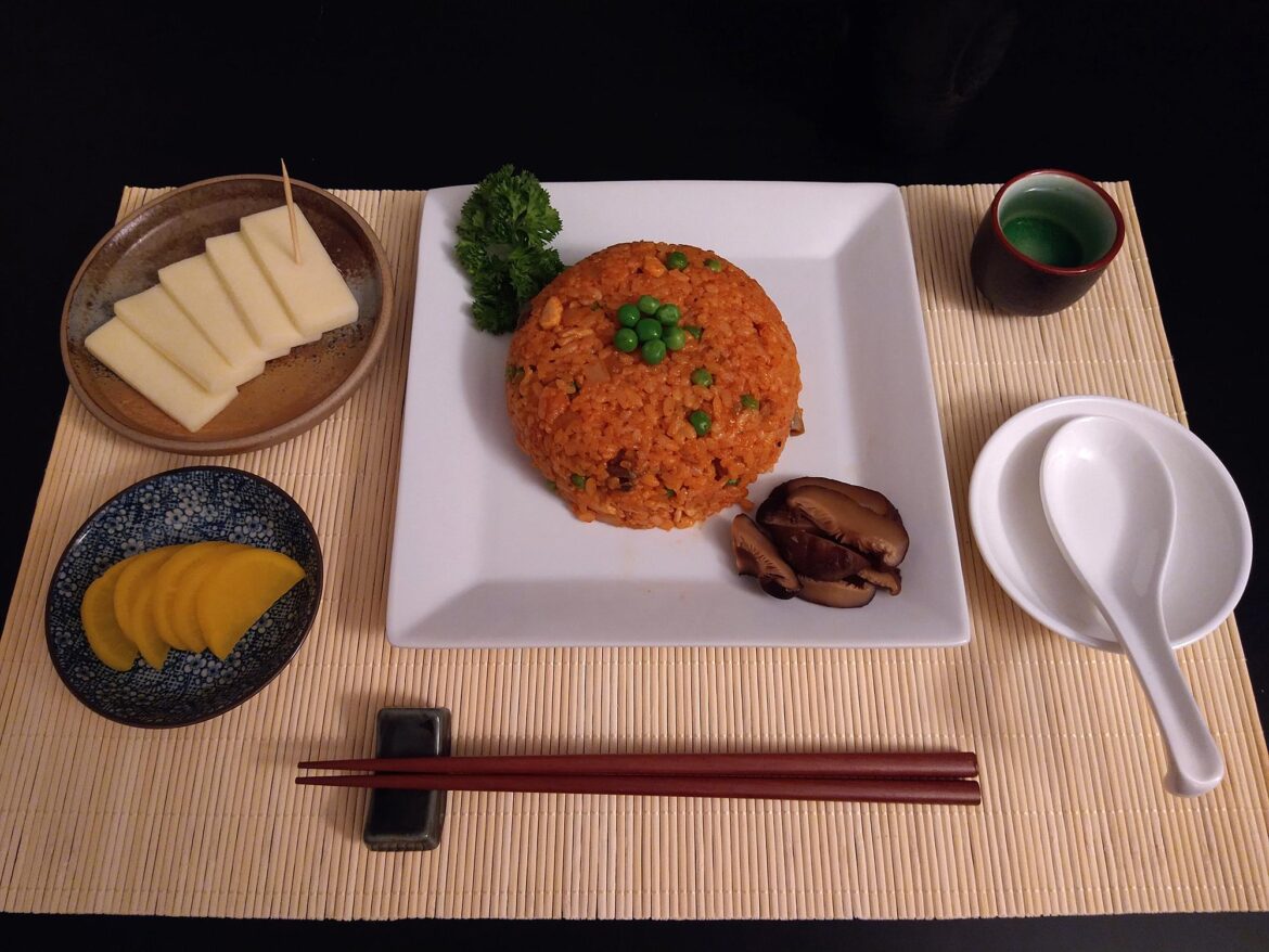 Chicken rice and shiitake no nimono