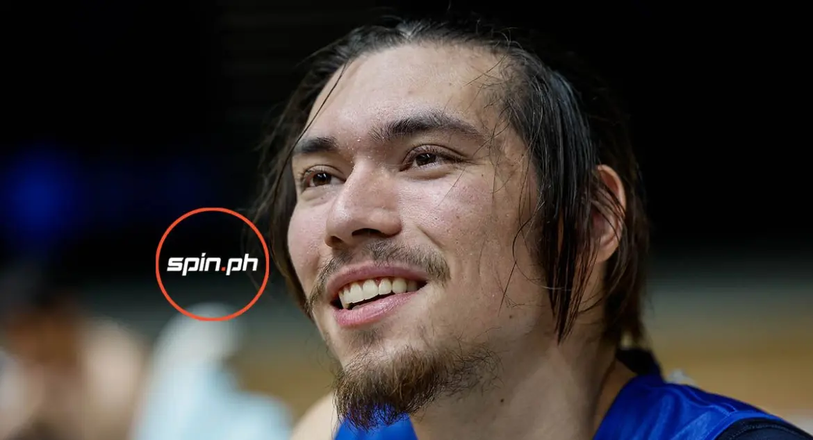 Quentin Millora-Brown at the end of his first practice with Gilas.