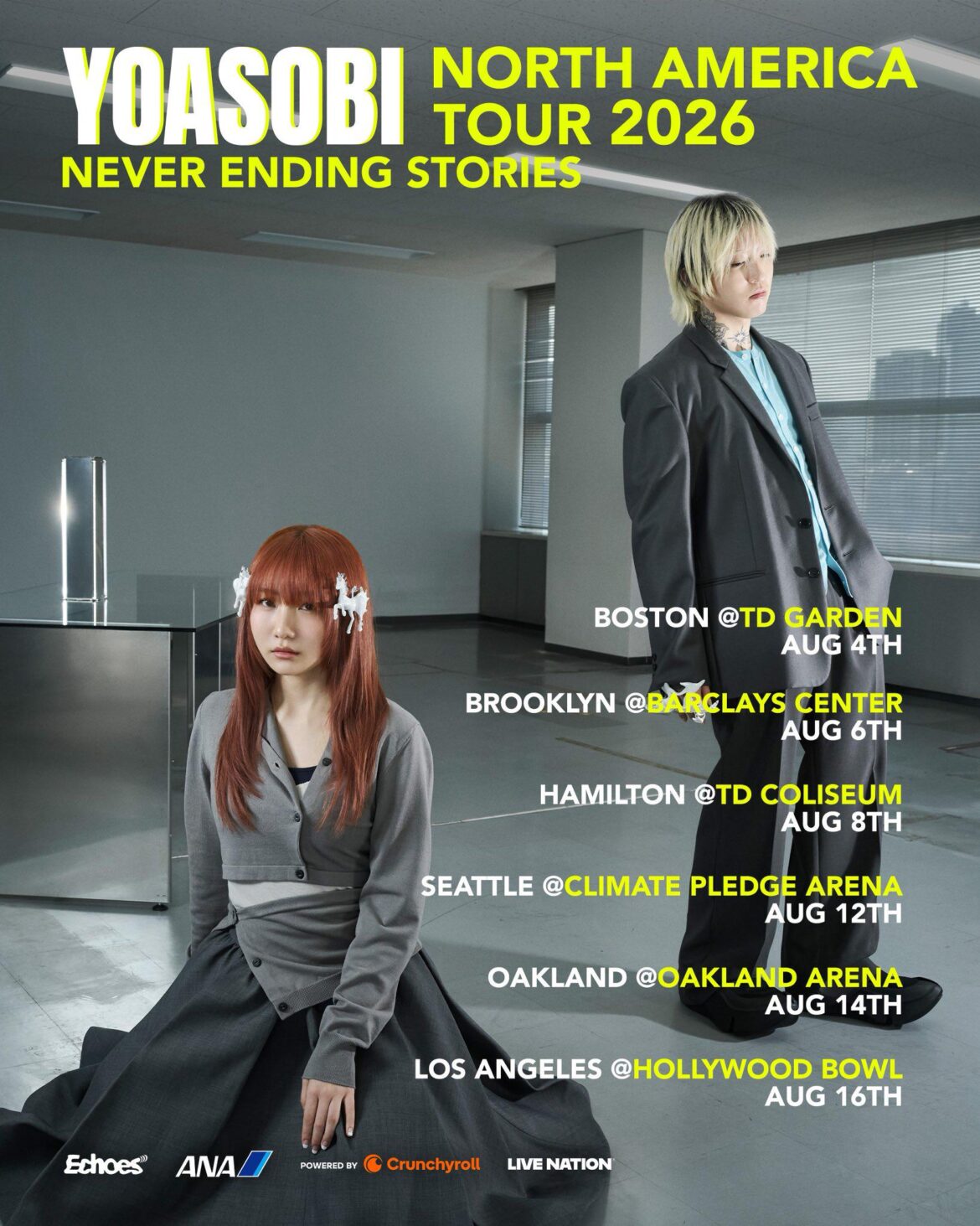 YOASOBI NORTH AMERICA TOUR 2026 “NEVER ENDING STORIES”