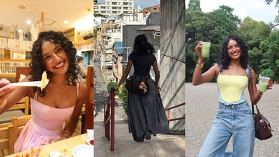 Rida Tharana explores Japan with effortless style, from serene shrines to cosy cafés, capturing moments that define thoughtful solo travel. (Rida Tharana)