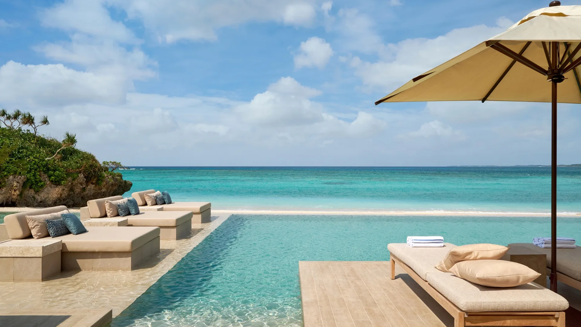 Unending stretches of jewel-blue sea at Rosewood Miyakojima, one of Japan's latest luxury hotel openings 