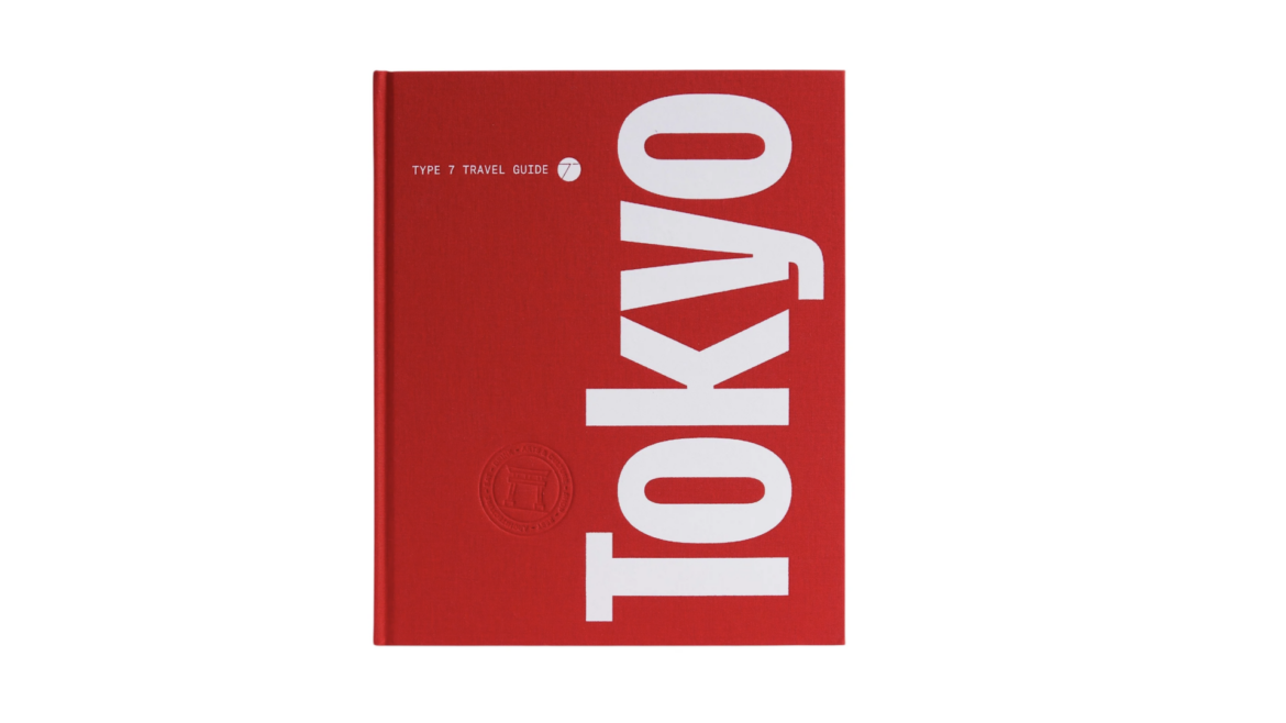 Red book cover titled "Tokyo" with "Type 7 Travel Guide" in white text.