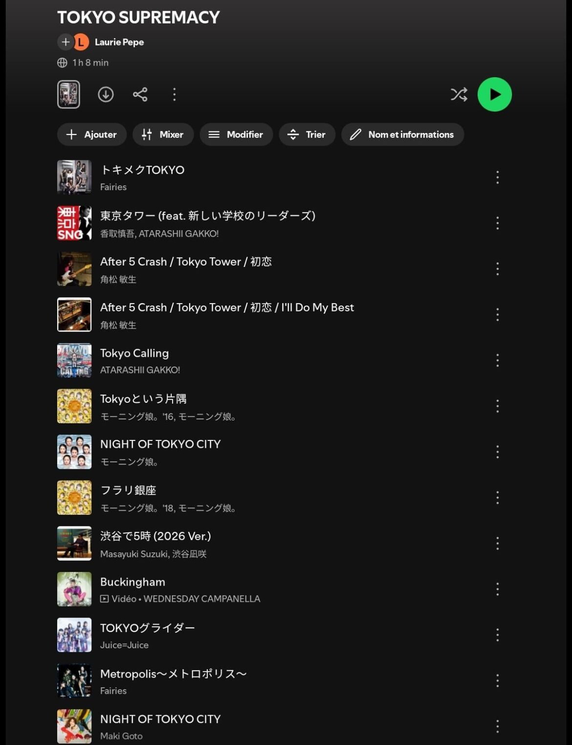 Making a playlist about Tokyo ! 🗼🌃🏯🚄