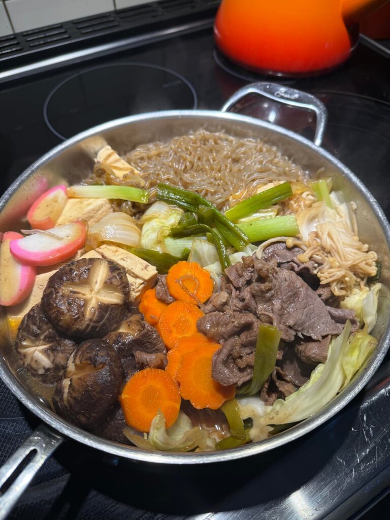 First time making sukiyaki with the fam