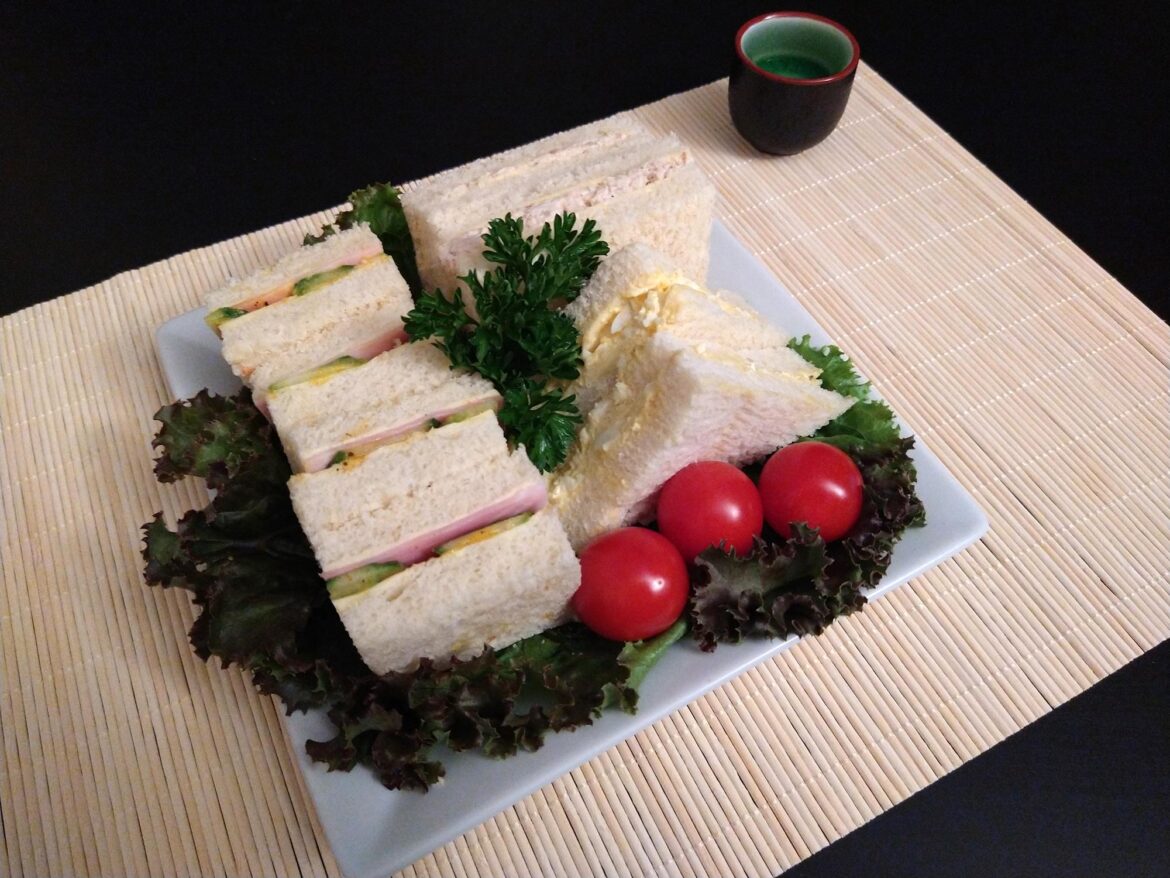 Mixed sando (tamago, ham+cucumber, tuna salad)