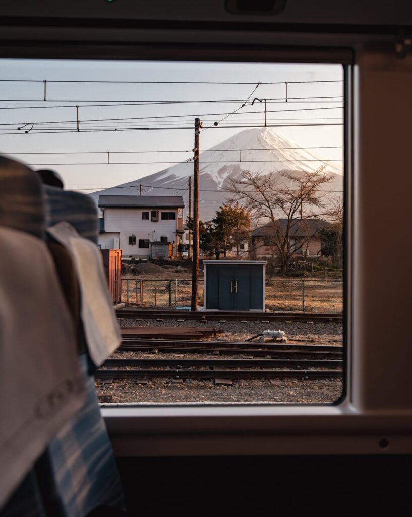 Leaving Kawaguchiko Station