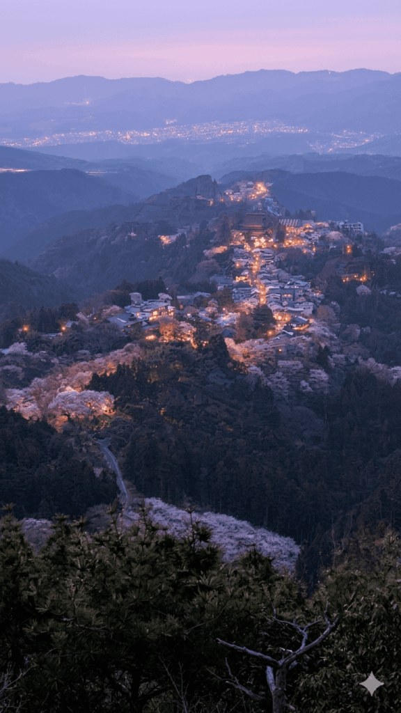 Cherry blossoms in the mountains of Yoshino, 🇯🇵Nara Prefecture.
