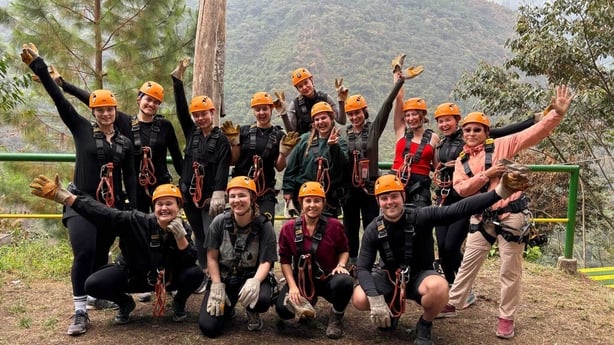 group of travel friends