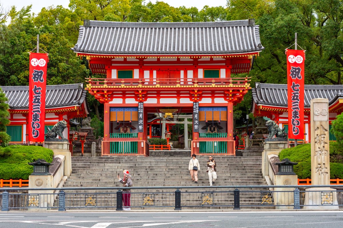 Jade managed to visit the Yasaka shrine in Kyoto (Getty/iStock)