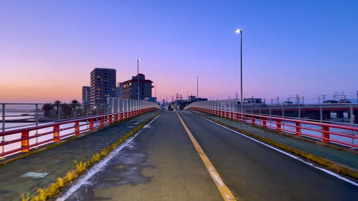 Relaxing Exploring Scenic Twilight Drive at Lake Hamana Bentenjima Hamamatsu