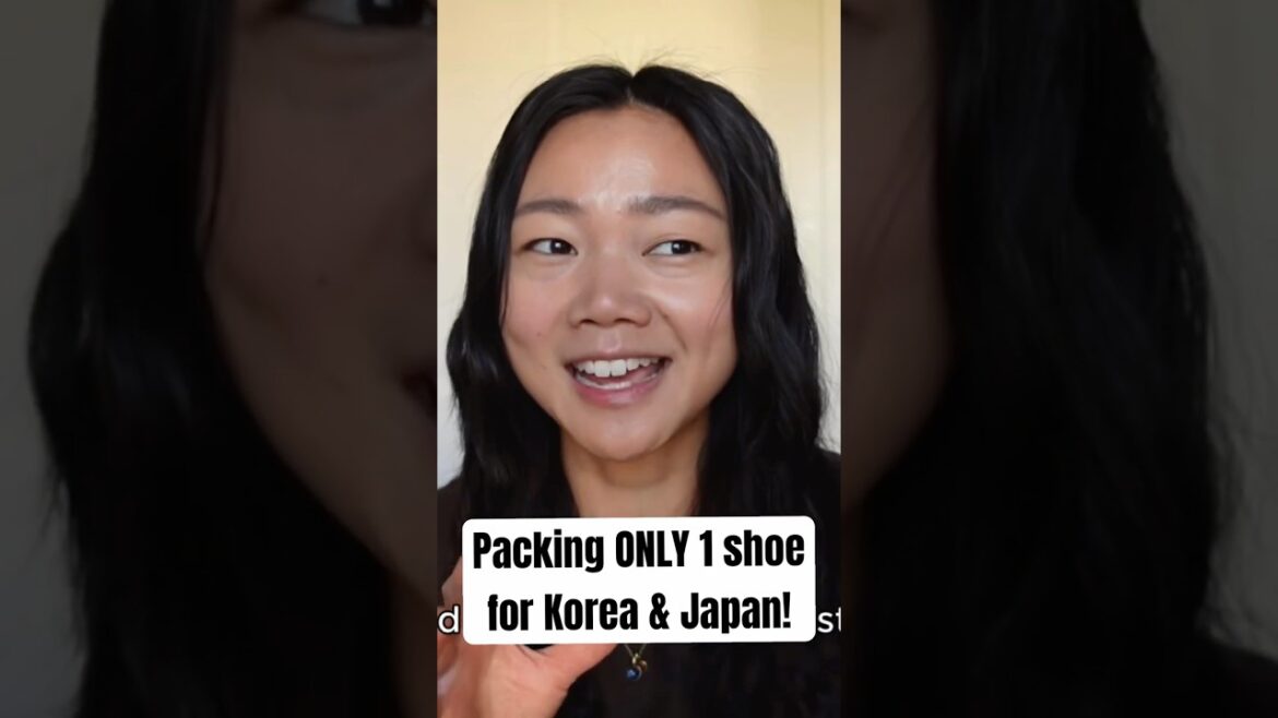 The only shoe you need for 3 weeks! #minimalisttravel #solotravel #koreatravel #japantravel