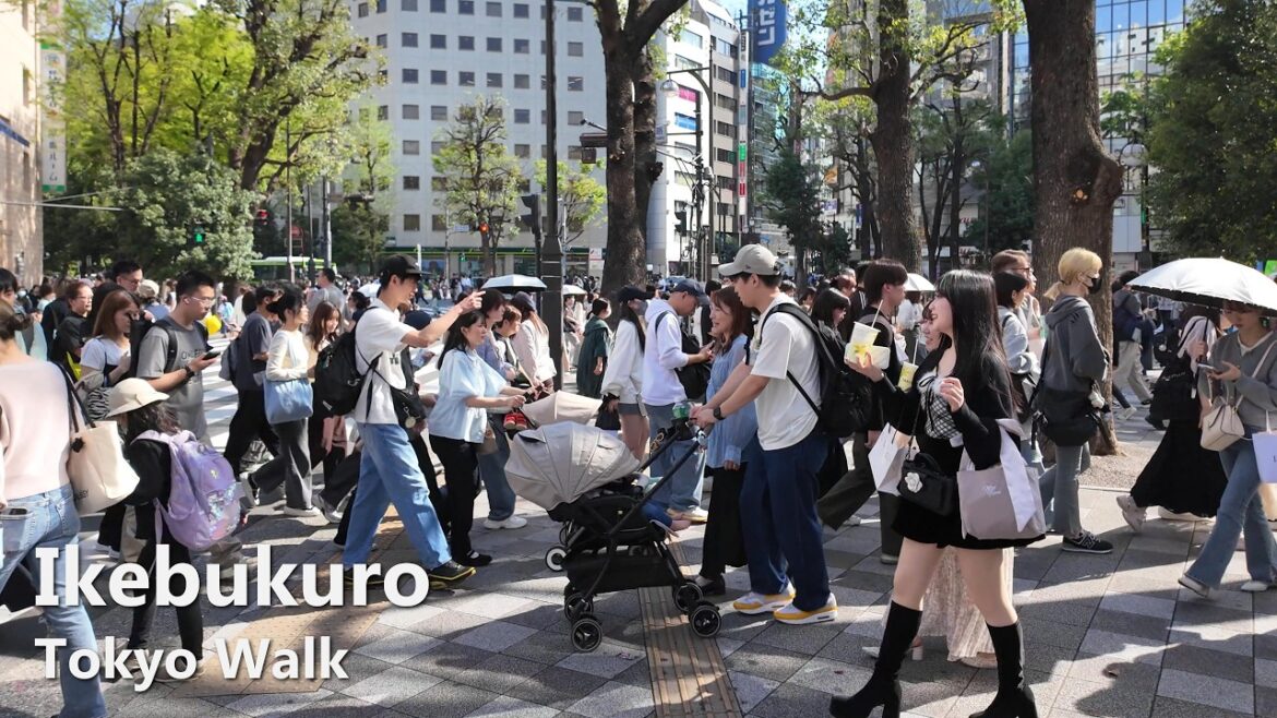 Ikebukuro East Exit Walk - Sunny Spring Afternoon Crowd | Tokyo 4K