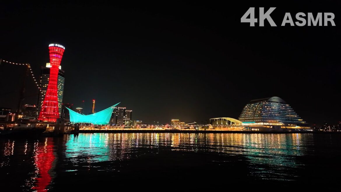 Cinematic Night Walk in Kobe, Japan: Harborland Mosaic [REMASTERED] | 4K ASMR | 高画質な神戸モザイクの夜景