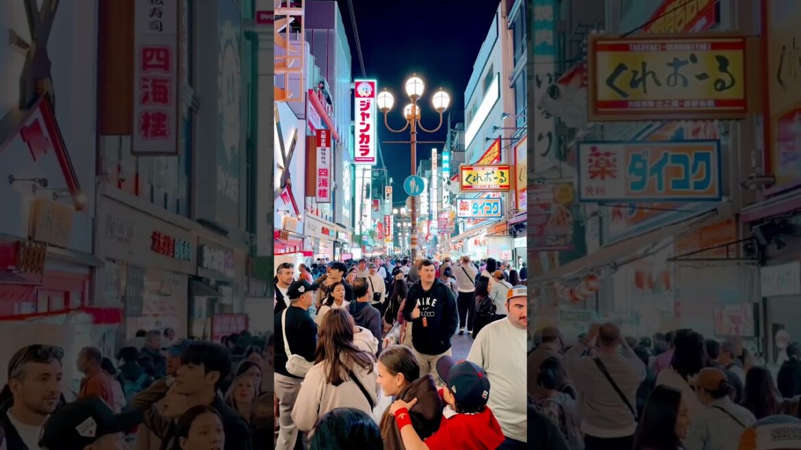 Night Rush in Dotonbori Osaka, Japan.  #4k #travel #japan #dotonbori #citywalk