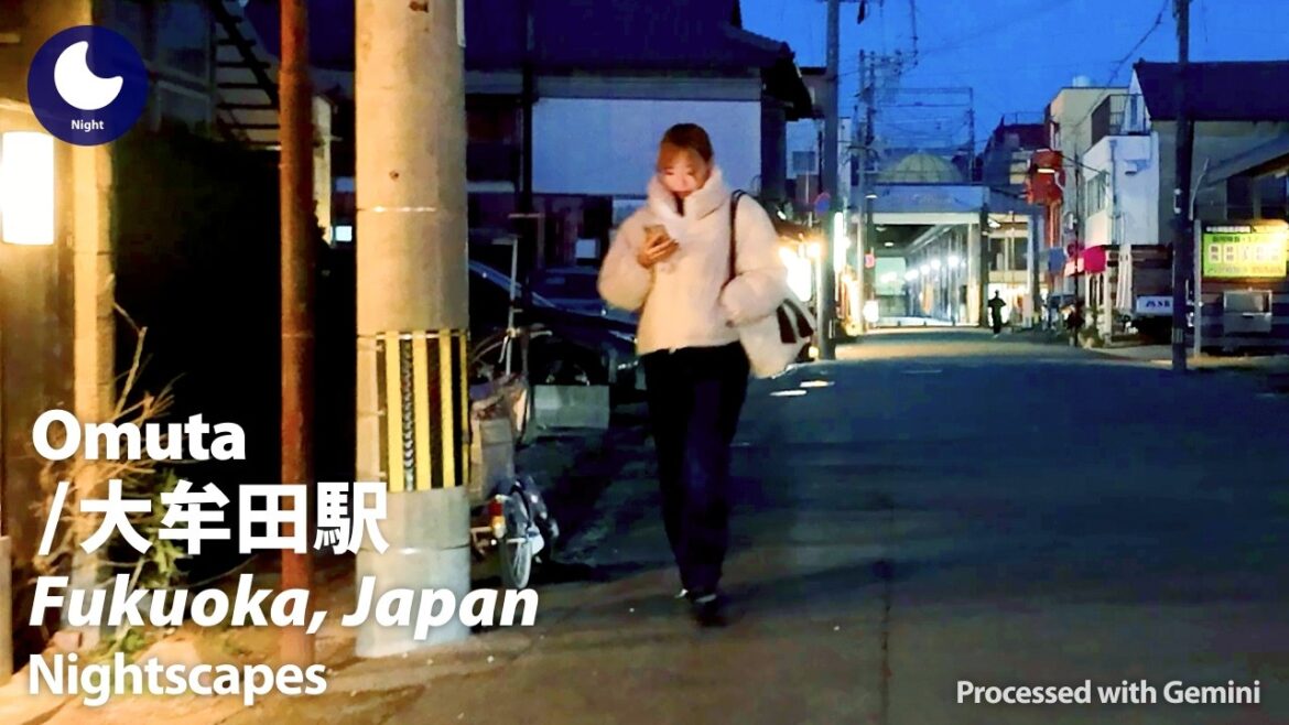 ⁴ᴷ Fukuoka: Omuta Station (福岡県: 大牟田駅) - Japan Walking Tour (March, 2026)