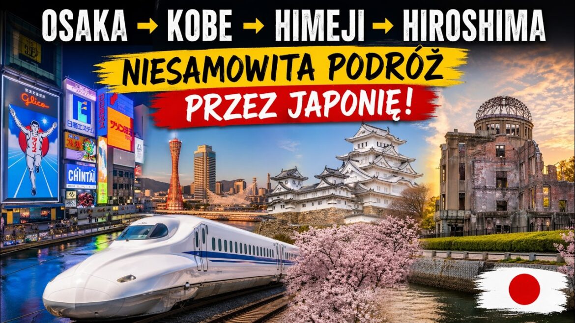 Osaka → Kobe → Himeji → Hiroshima 🚄 Niesamowita podróż przez Japonię! AZJA JAPONIA TRAVEL