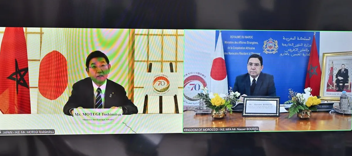 Nasser Bourita y Toshimitsu Motegi refuerzan la alianza estratégica entre Marruecos y Japón por su 70º aniversario - PHOTO/X/MAROC DIPLOMATIE