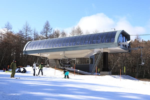Fujiten Snow Resort slope panorama
