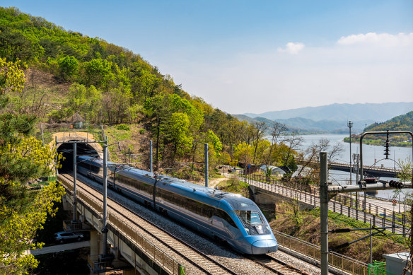 South Korea’s KTX bullet train, operating between Seoul and Busan.
