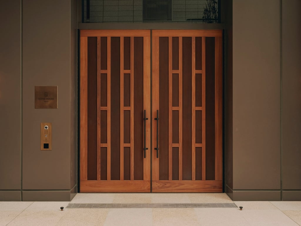 The discreet entrance to Soho House Tokyo. Photo: Handout