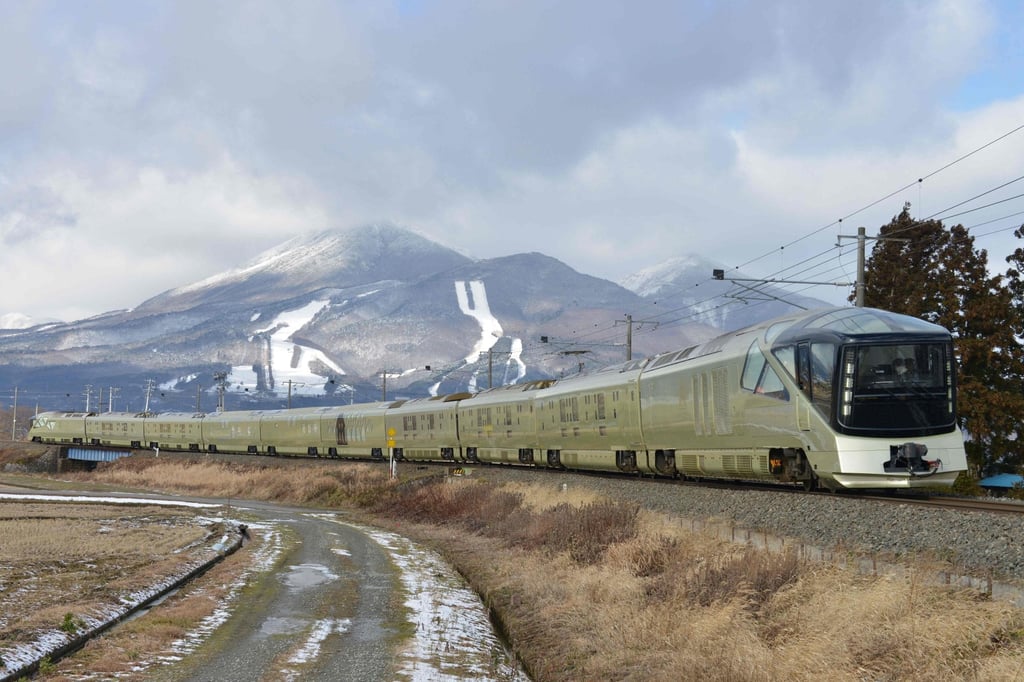 A luxury sleeper train passes through Japan’s Fukushima prefecture. Photo: AFP
