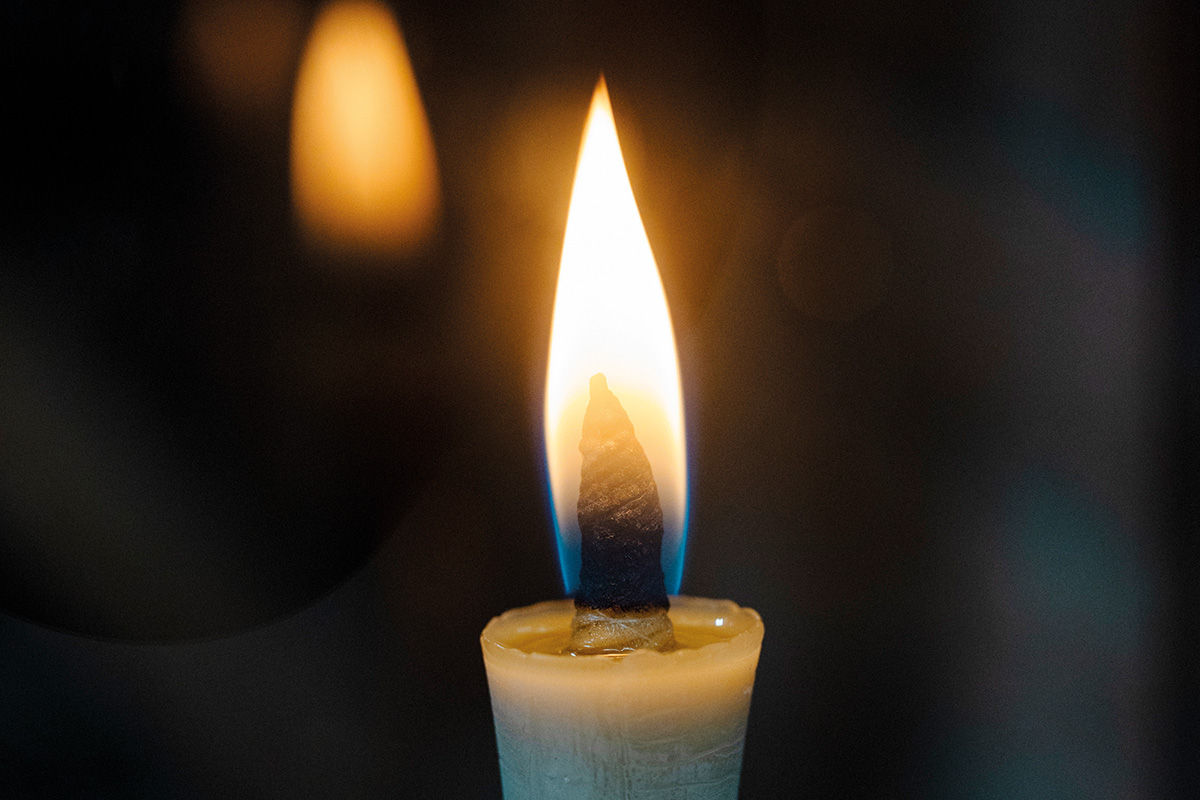 The flame of Honda-san's handmade candle | Courtesy of Unzen Tourism Bureau