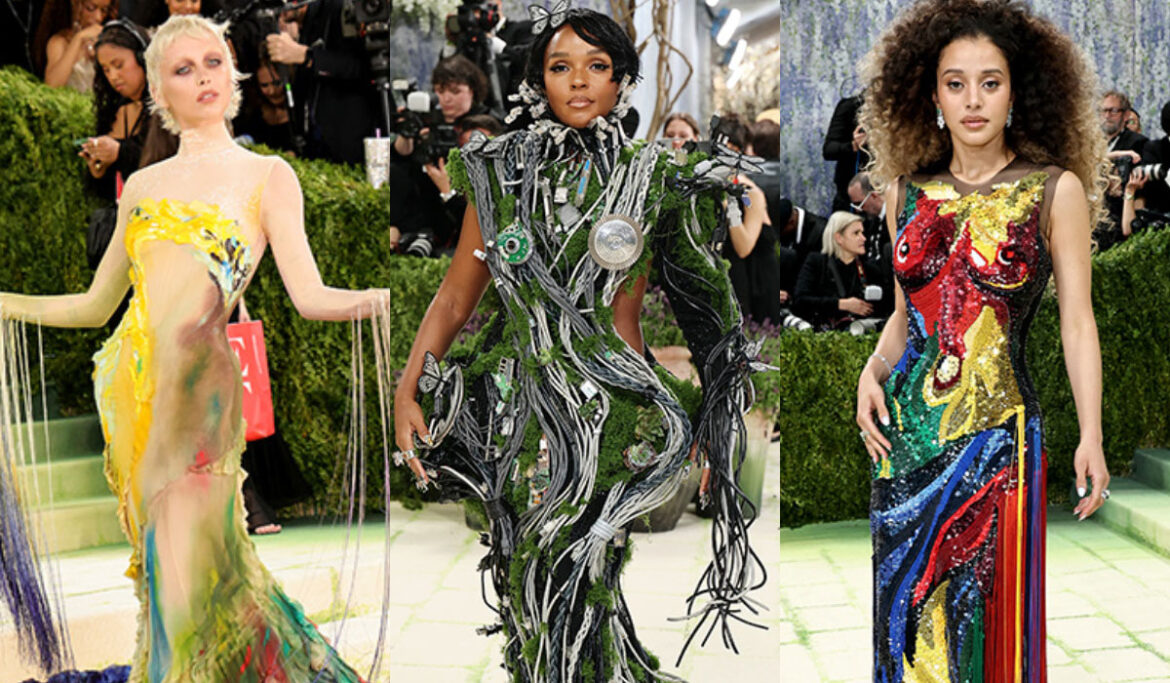 PICS: Colour dominates the red carpet as stars are bang on-theme at the 2026 Met Gala