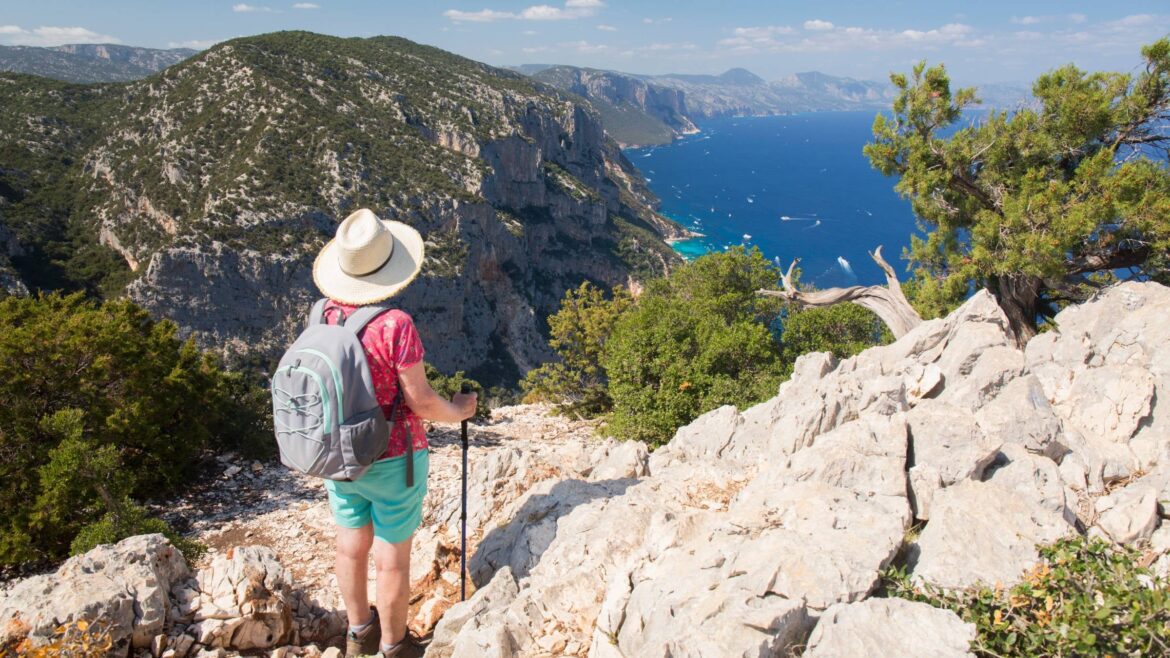 summit of Punta Salinas, Sardinia, Italy.