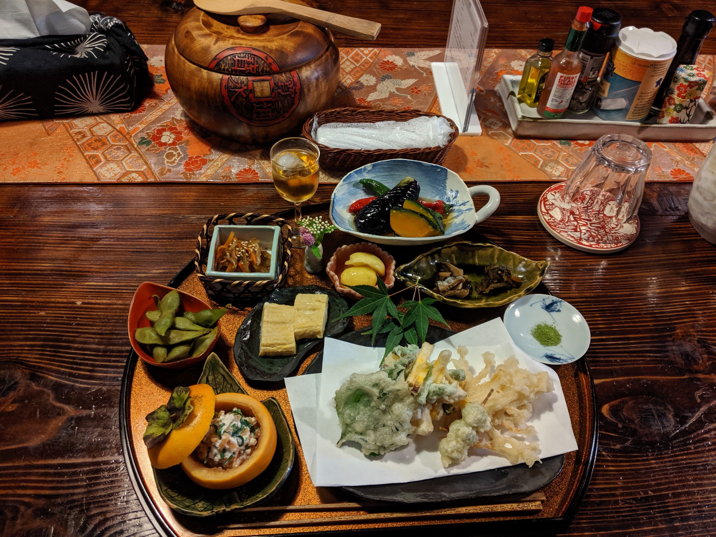 Delicious Japanese food at the Furumaya House ryokan