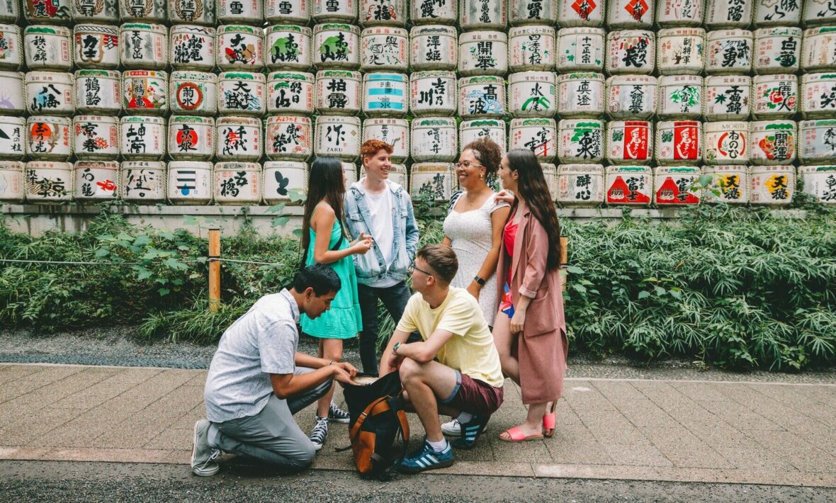 Contiki travellers in Japan