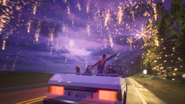 Mixtape screenshot of driving in a car