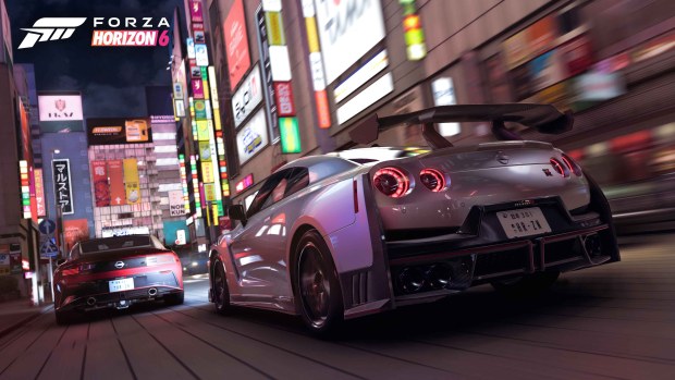 Players race through Tokyo City at night in Forza Horizon 6