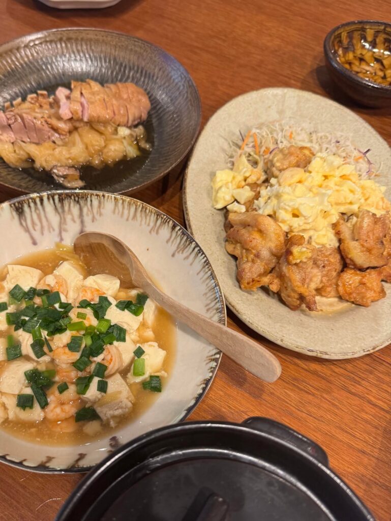 Homemade Chicken Nanban & Shrimp Tofu An-kake for dinner tonight! 🇯🇵