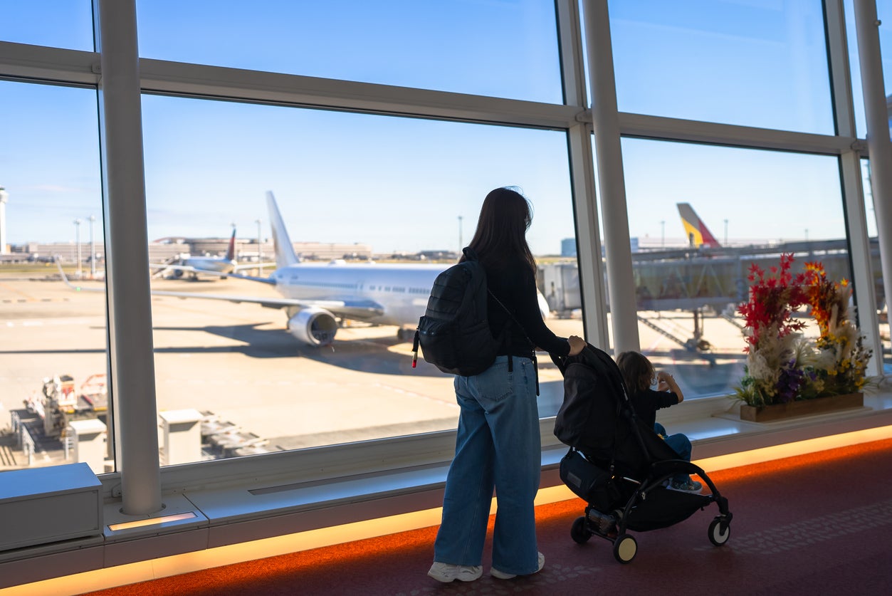 Families were in abundance at Tokyo's Haneda airport