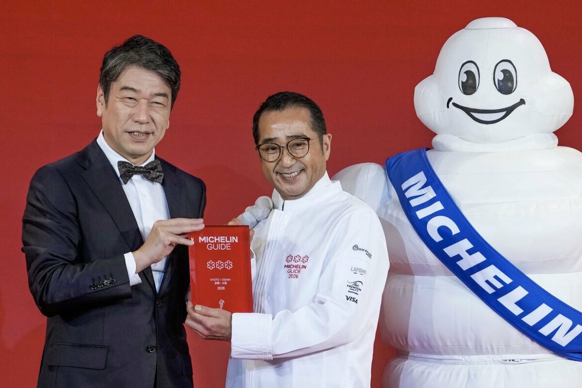 Japanese cuisine restaurant in Kyoto awarded 3 Michelin stars