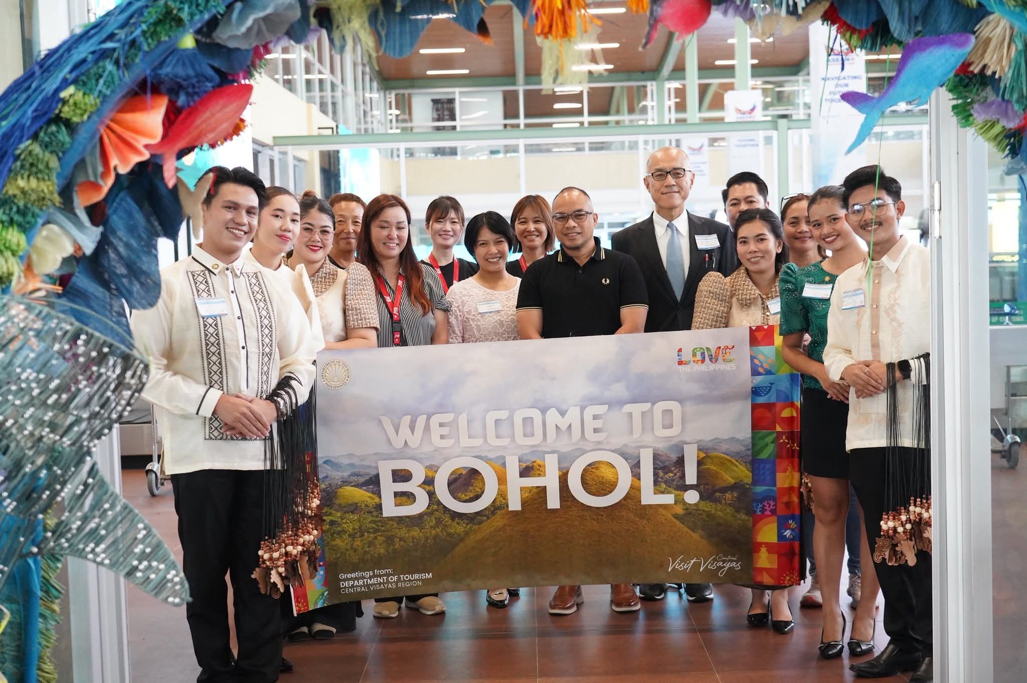 Bohol officially welcomed the inaugural direct flight from Japan on Saturday, May 2, with 164 Japanese tourists arriving at the Bohol–Panglao International Airport aboard a Cebu Pacific flight from Narita International Airport. —Photo courtesy of Gov. Aris Aumentado 