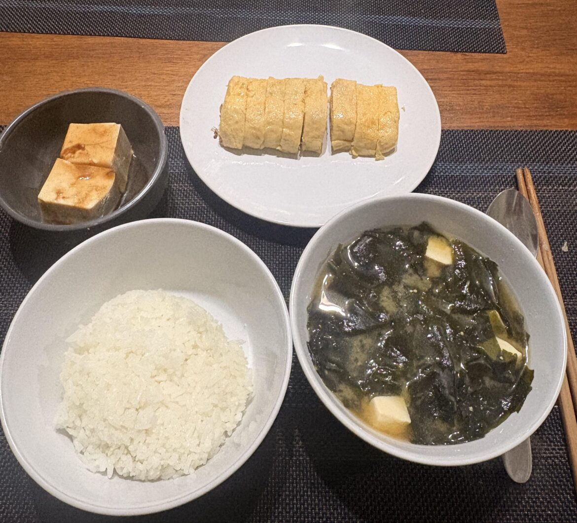 Homecooked Japanese inspired meal