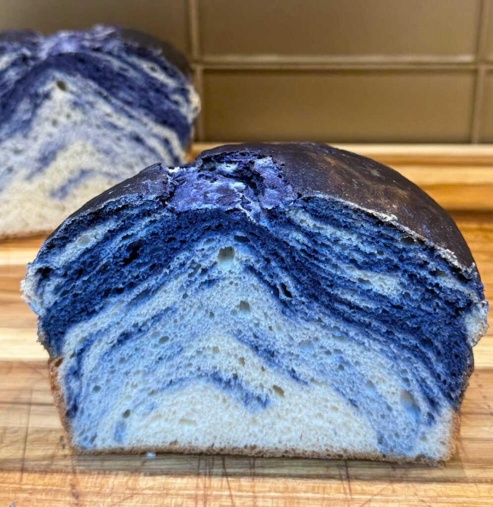 Butterfly Blue Shokupan (Japanese milk bread) fresh out the oven! 🦋