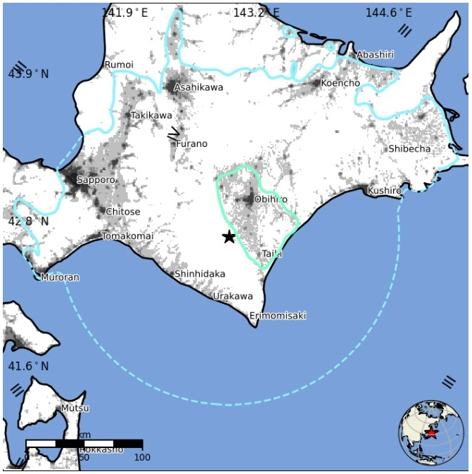 m6.1 earthquake hokkaido japan april 26 2026 usgs epe