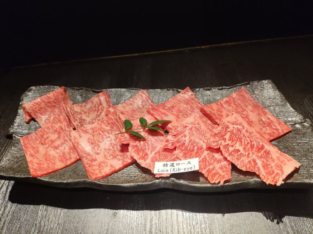 a course of Matsusaka wagyu