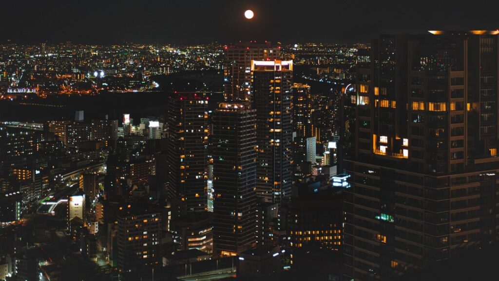 Full Moon over Osaka
