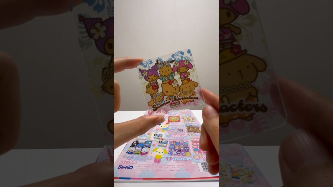 🎁Sanrio Strawberry Newspaper with Freebie Acrylic Coaster Kawaii Newspaper in Japan #shorts