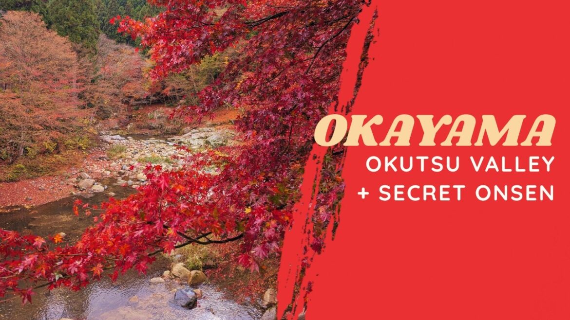 Okutsu Valley 🇯🇵 | Hidden Autumn Foliage Spot 🍁 | Secret Onsen in Okayama ♨️