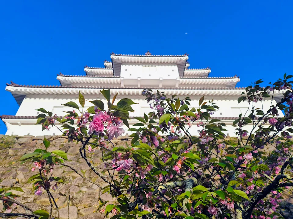 A traditional Japanese castle in Fukushima Japan