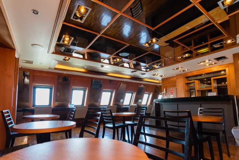 A look at the on-board restaurant.