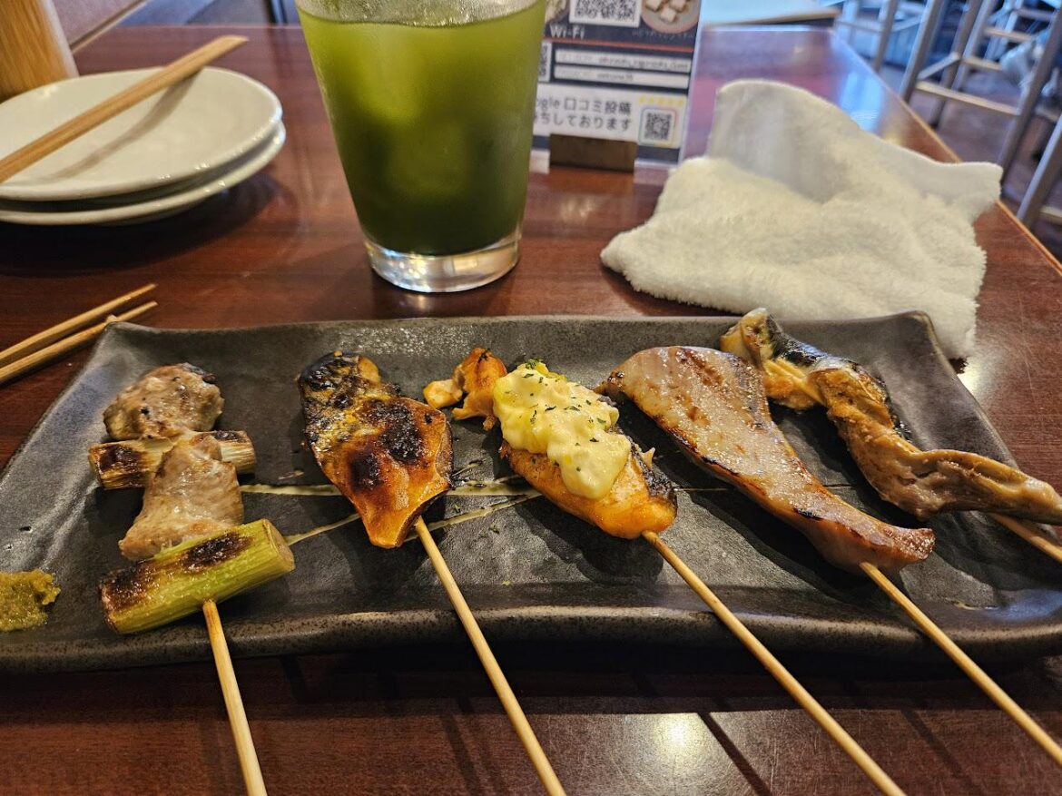 Charcoal Grilled Fish skewers