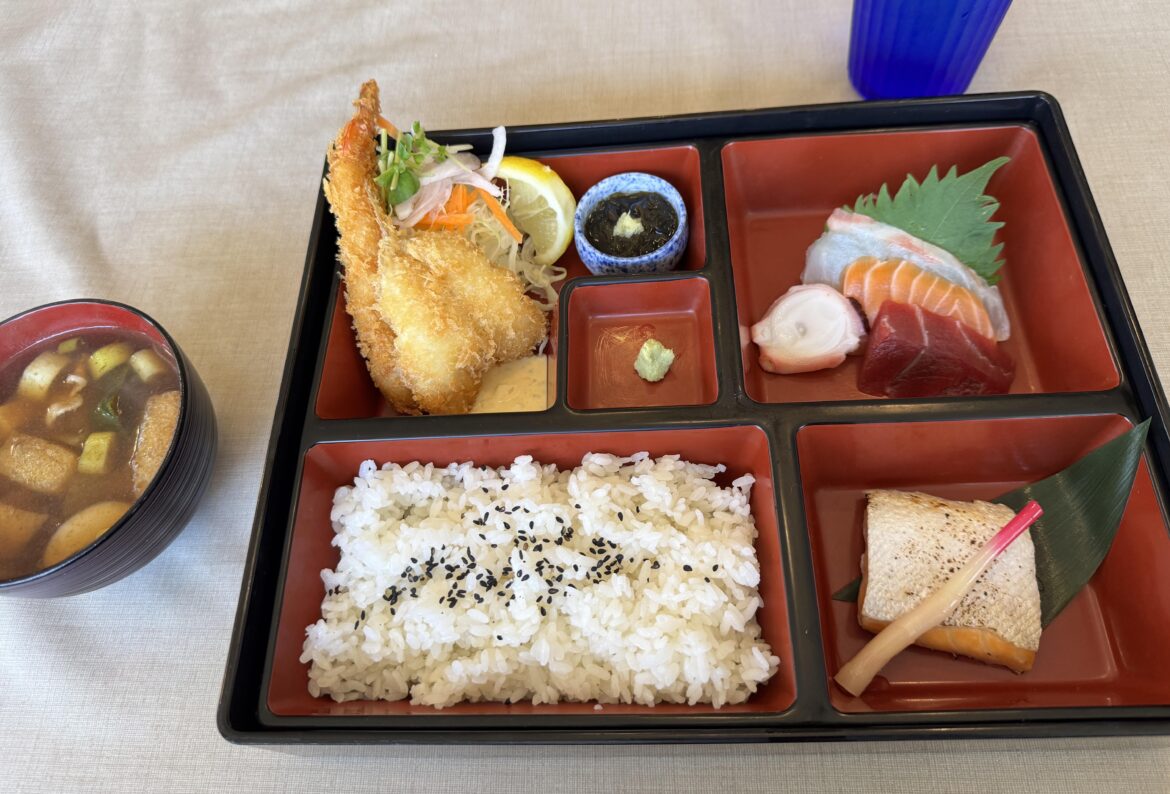 Happy bento lunch. Which food you eat first?