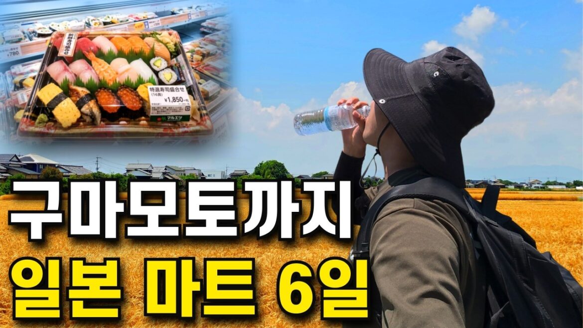 6일 동안 일본 마트 음식만 먹으며 구마모토까지 걸어봤습니다