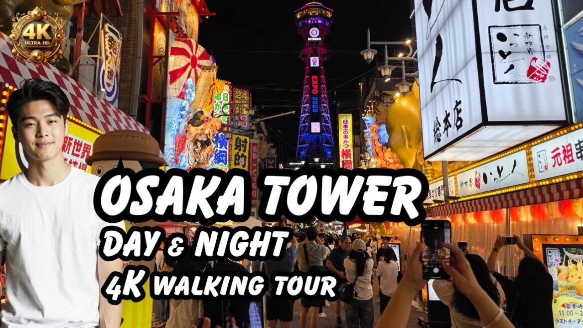 (J4) JAPAN Osaka Tower DAY vs NIGHT Walk | First Time in OSAKA Japan | 4K Japan Walking Tour (J4) JAPAN Osaka Tower DAY vs NIGHT Walk | First Time in OSAKA Japan | 4K Japan Walking Tour